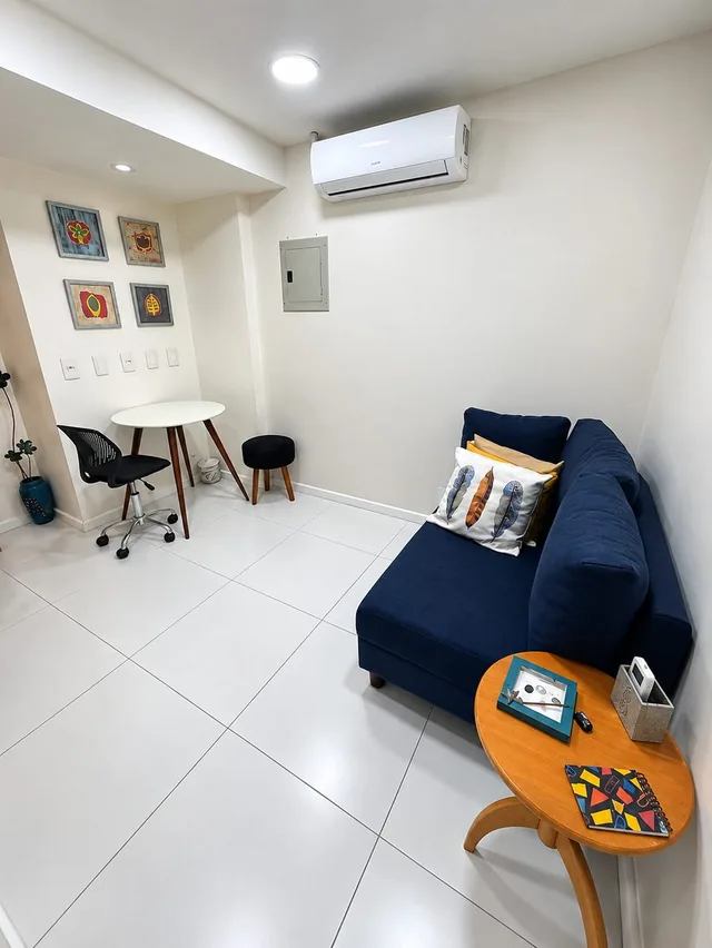 Sala de espera reservada da Plage Odontologia